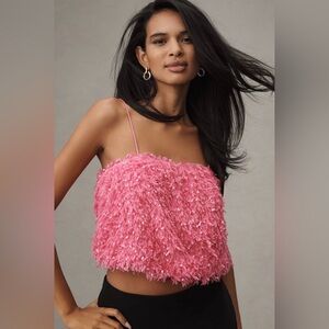 Sunday in Brooklyn Cami Feathered Tank Top